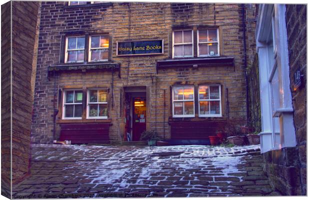 Daisy Lane Books Holmfirth Canvas Print by Alison Chambers