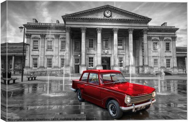 Triumph Herald Canvas Print by Alison Chambers