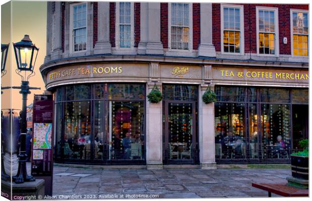 Bettys Cafe York Canvas Print by Alison Chambers