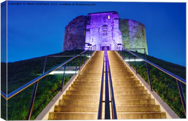 Cliffords Tower Canvas Print by Alison Chambers