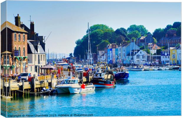 Weymouth Harbour Canvas Print by Alison Chambers