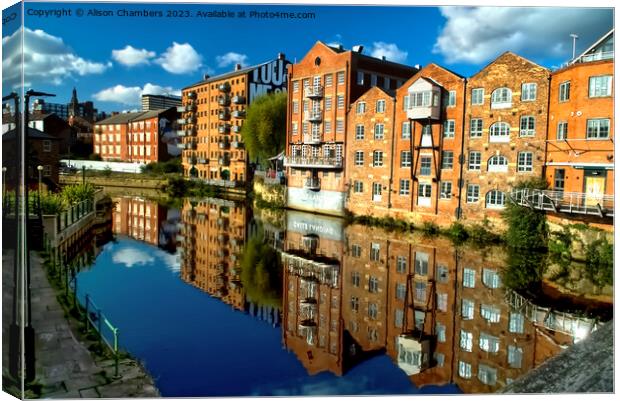 Leeds River Aire Canvas Print by Alison Chambers
