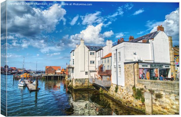 Whitby Harbour  Canvas Print by Alison Chambers