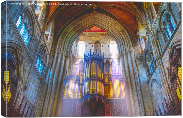 Ripon Cathedral Interior  Canvas Print by Alison Chambers