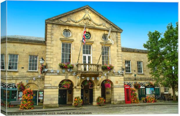 Wells Town Hall Canvas Print by Alison Chambers