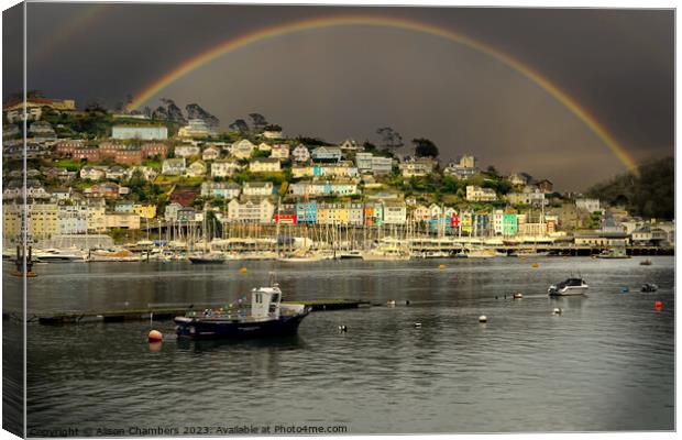 Dartmouth Rainbow Canvas Print by Alison Chambers