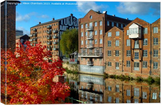 Riverside Living Leeds Canvas Print by Alison Chambers
