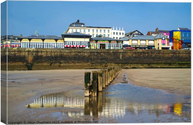 Bridlington Beach and Seafront Canvas Print by Alison Chambers