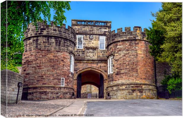 Skipton Castle Canvas Print by Alison Chambers