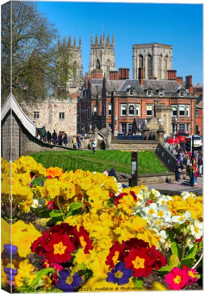 York Minster View Canvas Print by Alison Chambers
