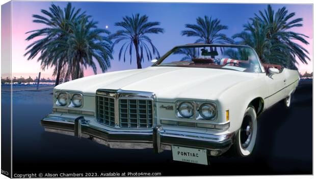 Pontiac Grand Ville Canvas Print by Alison Chambers