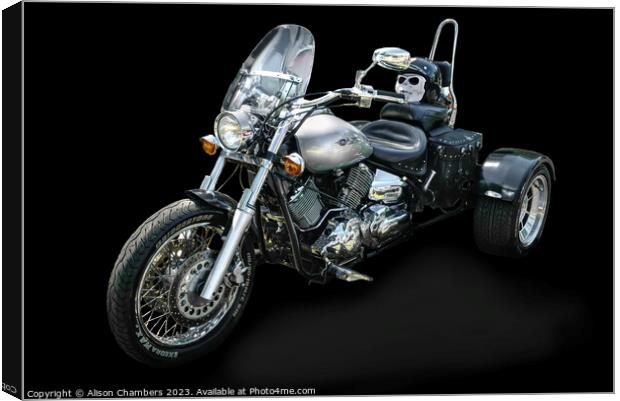 Yamaha Dragstar Trike Canvas Print by Alison Chambers