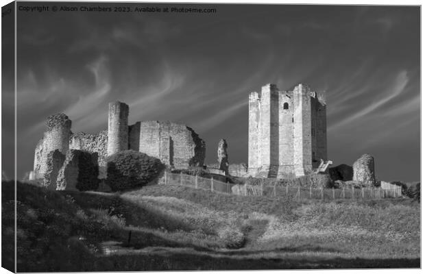 Conisbrough Castle Canvas Print by Alison Chambers