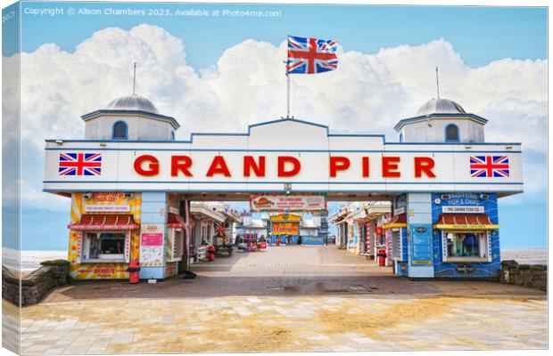 Grand Pier Weston super Mare Canvas Print by Alison Chambers