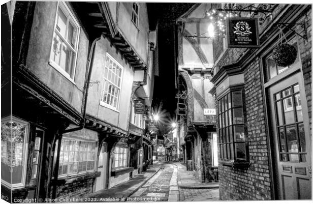 The Shambles York Canvas Print by Alison Chambers