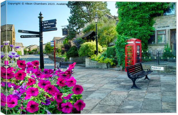 Haworth West Yorkshire  Canvas Print by Alison Chambers