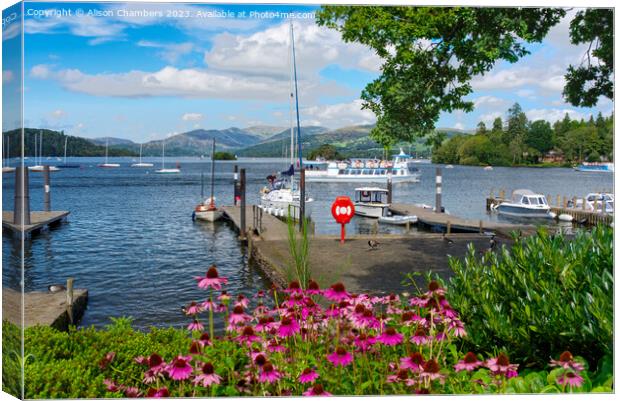 Bowness On Windermere Canvas Print by Alison Chambers