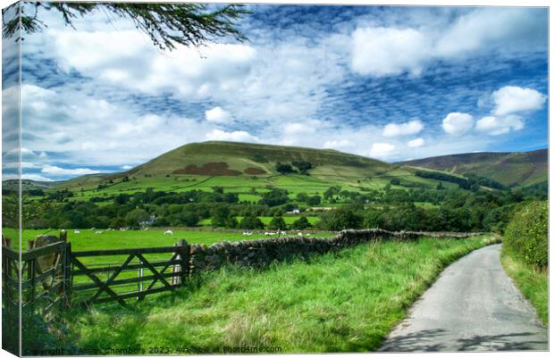 Edale Landscape  Canvas Print by Alison Chambers