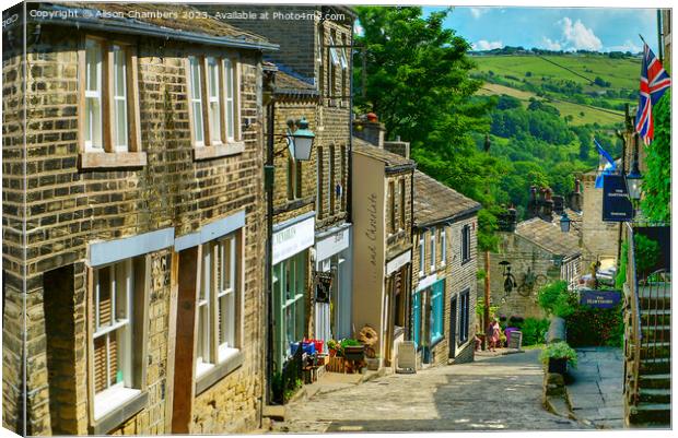 Haworth In West Yorkshire  Canvas Print by Alison Chambers