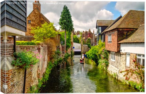Canterbury River Stour Canvas Print by Alison Chambers