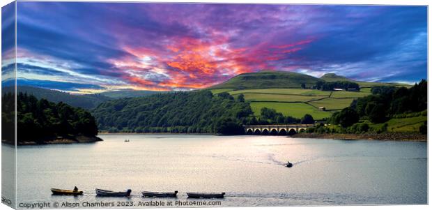 Ladybower Reservoir Canvas Print by Alison Chambers