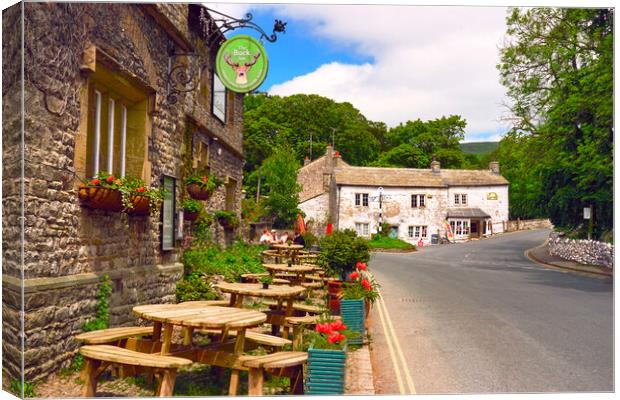 Malham Village Yorkshire Dales  Canvas Print by Alison Chambers