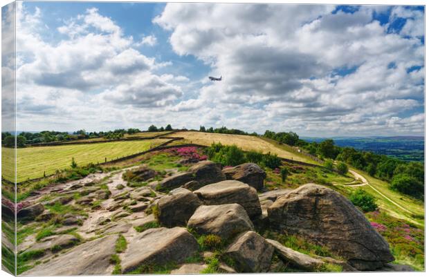 Otley Chevin Plane Canvas Print by Alison Chambers