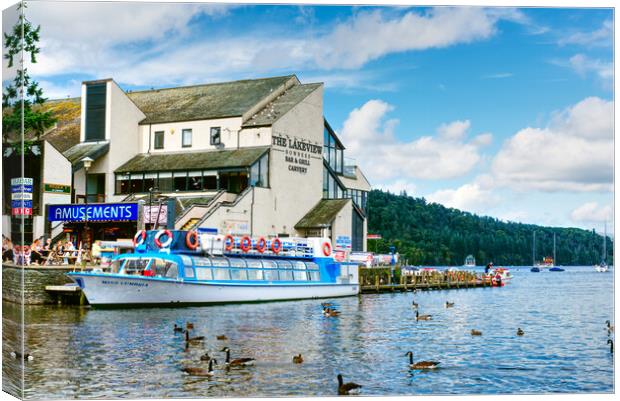 Bowness on Windermere  Canvas Print by Alison Chambers