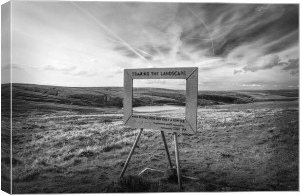 Framing The Landscape at Wessenden  Canvas Print by Alison Chambers