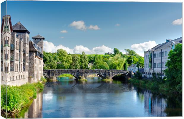 Stramongate Bridge Kendal Canvas Print by Alison Chambers