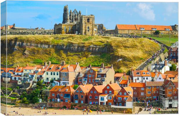 Beautiful  Whitby  Canvas Print by Alison Chambers