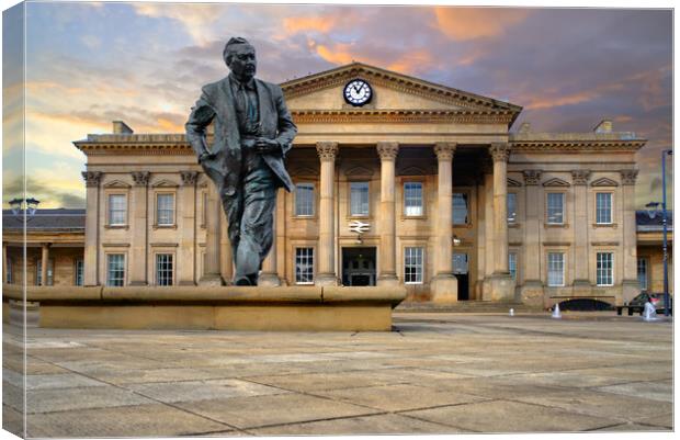Huddersfield Railway Station  Canvas Print by Alison Chambers