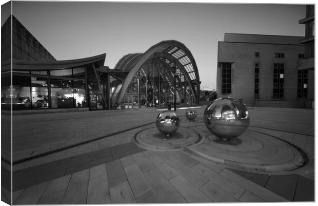 Sheffield Black and White Canvas Print by Alison Chambers