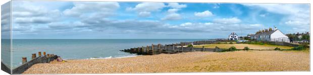 Whitstable Beach Panorama  Canvas Print by Alison Chambers