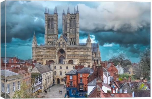 Lincoln Cathedral  Canvas Print by Alison Chambers