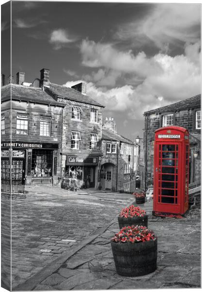 Haworth Village Canvas Print by Alison Chambers