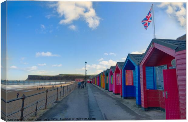 Saltburn by the Sea Seafront Canvas Print by Alison Chambers