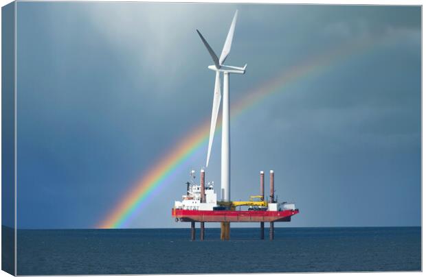 Teeside Offshore Wind Farm Canvas Print by Alison Chambers