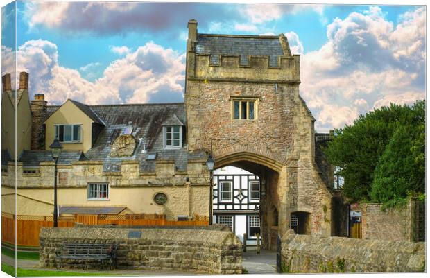 Browns Gatehouse Wells Canvas Print by Alison Chambers