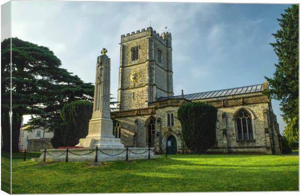 The Minster, Axminster Canvas Print by Alison Chambers