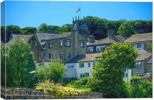 View of Haworth Village Canvas Print by Alison Chambers