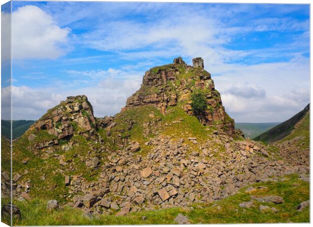 Alport Castles Canvas Print by Alison Chambers