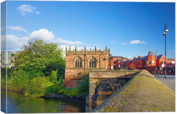 Rotherham Bridge Chapel Canvas Print by Alison Chambers