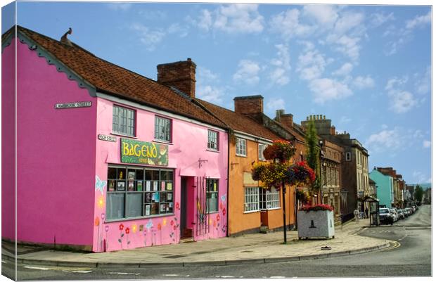 Glastonbury Town Centre Canvas Print by Alison Chambers