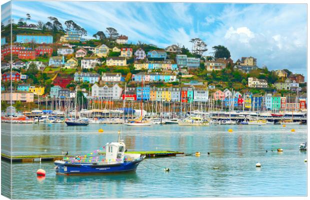 Kingswear Dartmouth Canvas Print by Alison Chambers