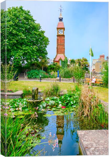 Seaton Jubilee Clock Canvas Print by Alison Chambers