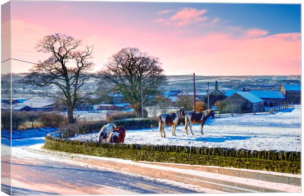 Little Lepton Huddersfield  Canvas Print by Alison Chambers