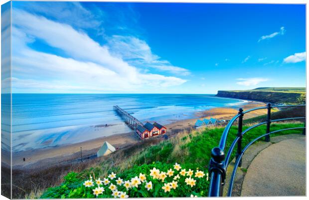 Saltburn by the Sea Canvas Print by Alison Chambers