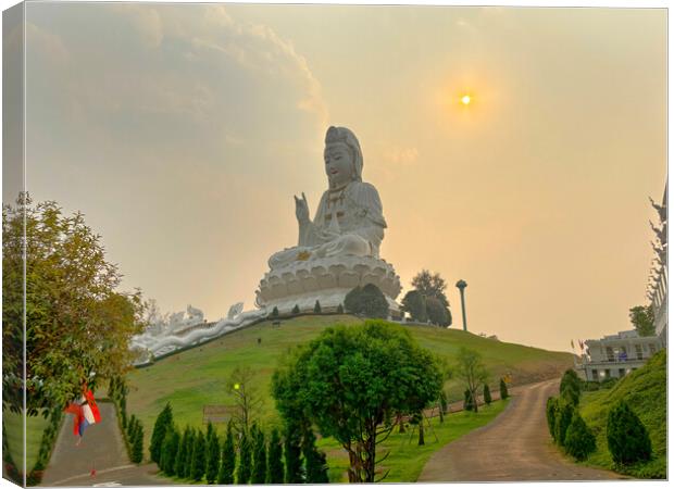 Big Buddha of Chiang Rai Canvas Print by Alison Chambers
