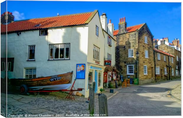 New Road, Robin Hoods Bay Canvas Print by Alison Chambers